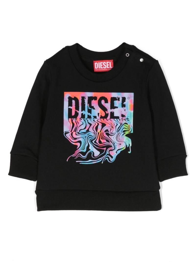 Diesel Kids graphic-print cotton sweatshirt - Black von Diesel Kids