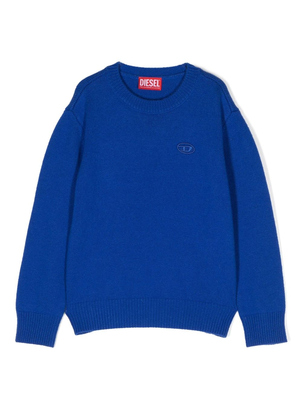 Diesel Kids logo-embroidered jumper - Blue von Diesel Kids