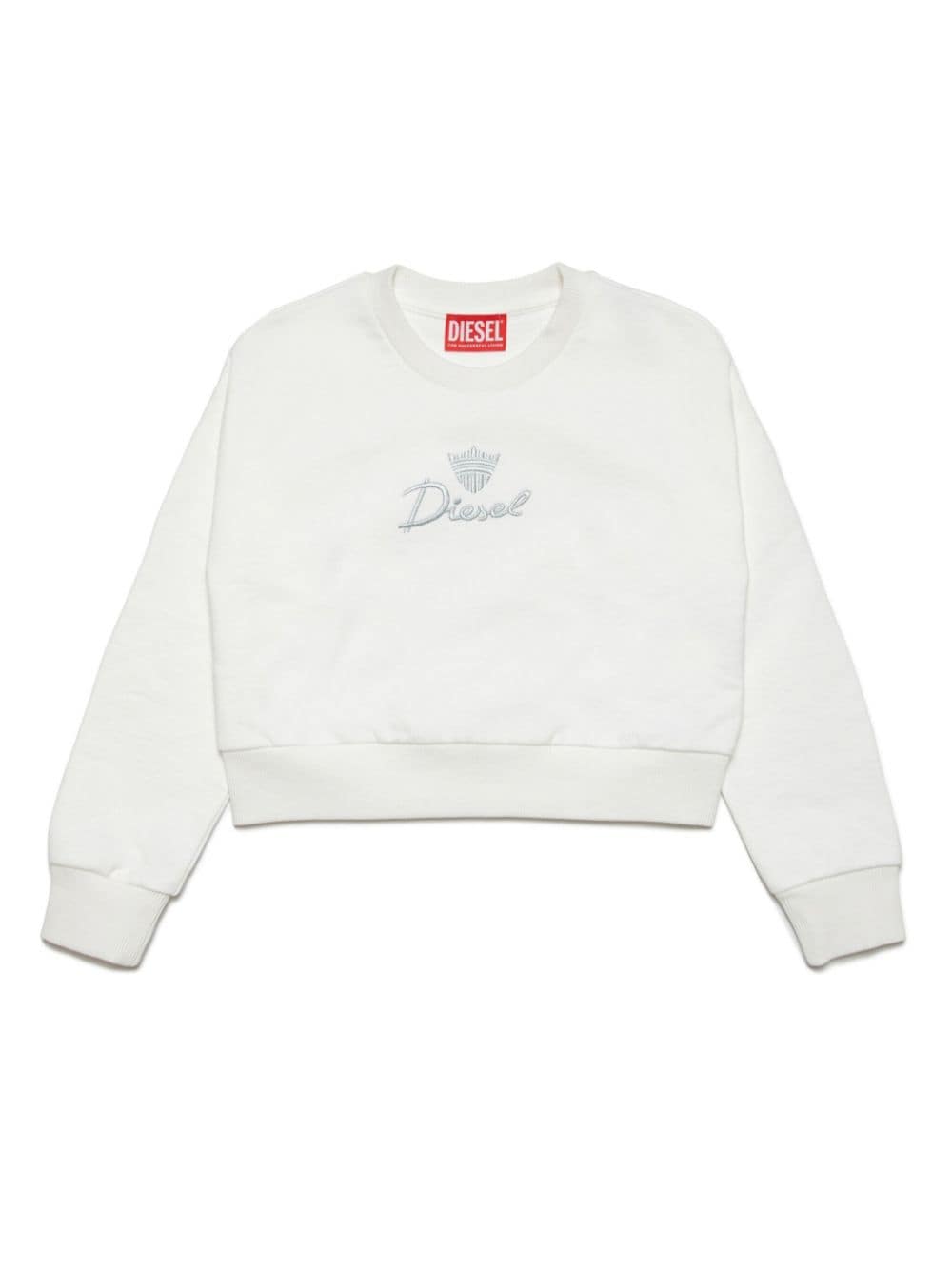 Diesel Kids logo-embroidered sweatshirt - White von Diesel Kids