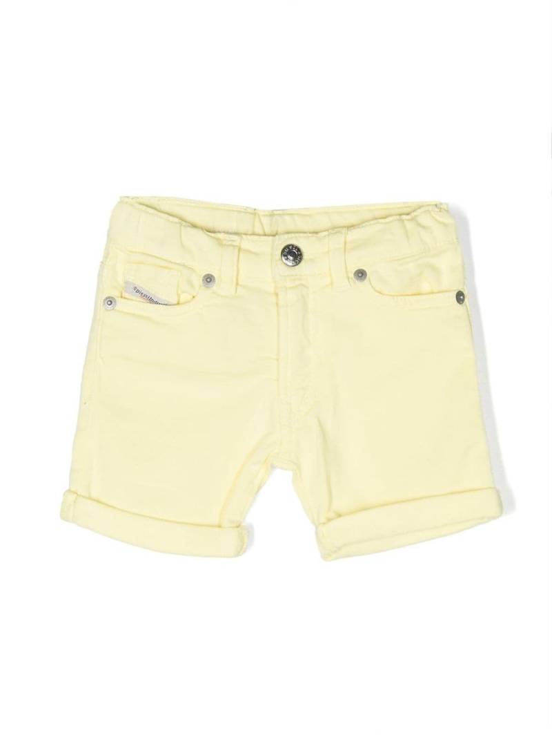 Diesel Kids logo-patch jersey shorts - Yellow von Diesel Kids