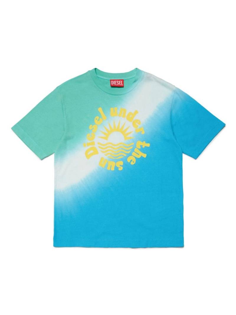 Diesel Kids logo-print cotton T-shirt - Blue von Diesel Kids