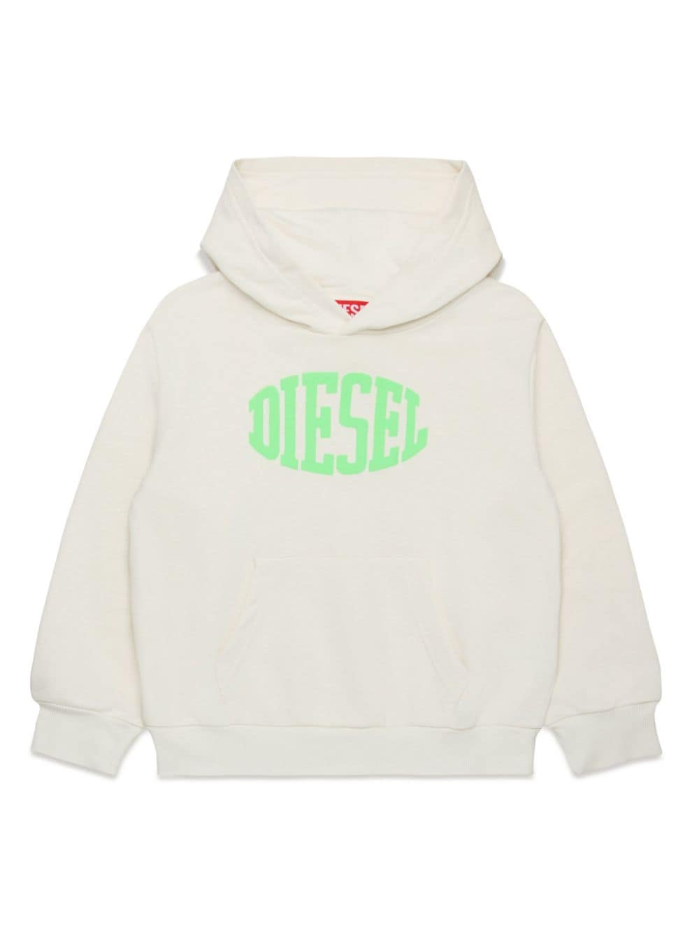 Diesel Kids logo-print cotton hoodie - White von Diesel Kids