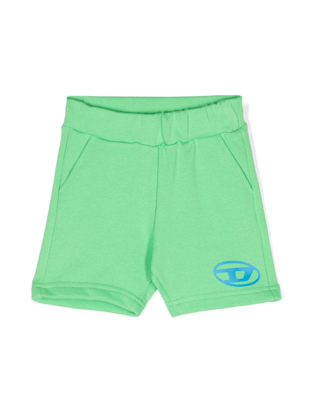 Diesel Kids logo-print cotton shorts - Green von Diesel Kids