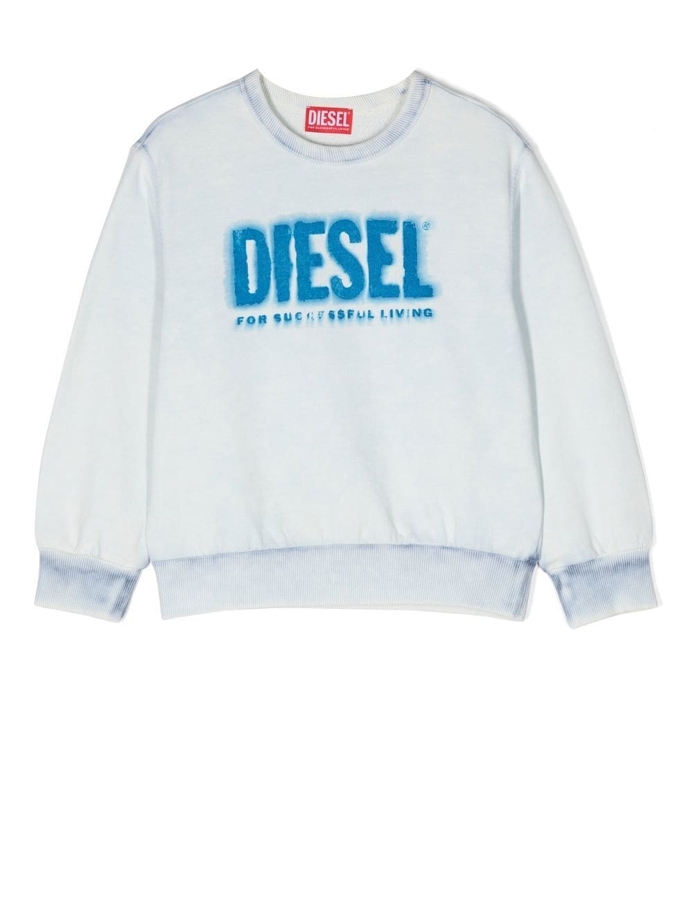 Diesel Kids logo-print cotton sweatshirt - Blue von Diesel Kids