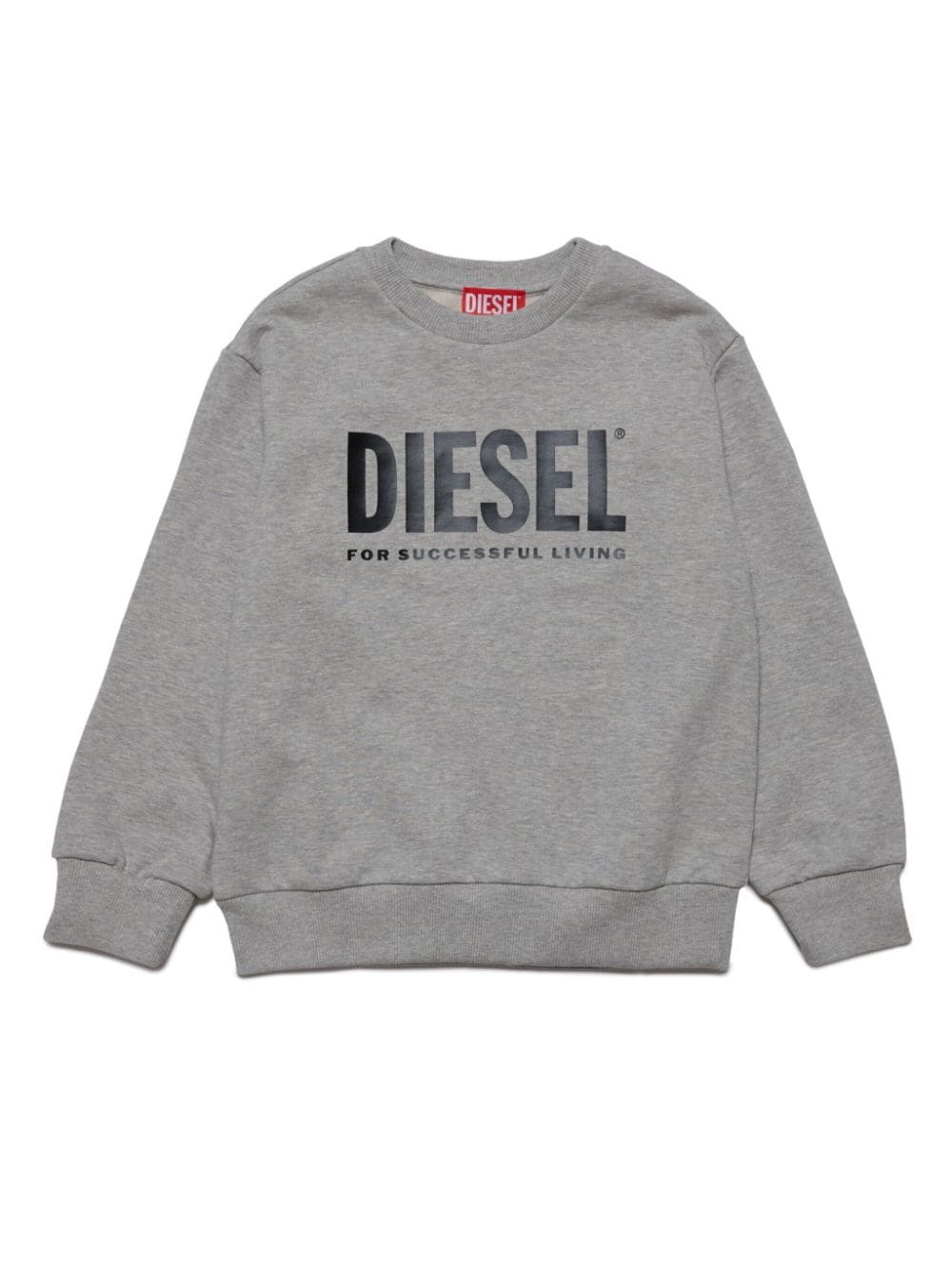 Diesel Kids logo-print cotton sweatshirt - Grey von Diesel Kids