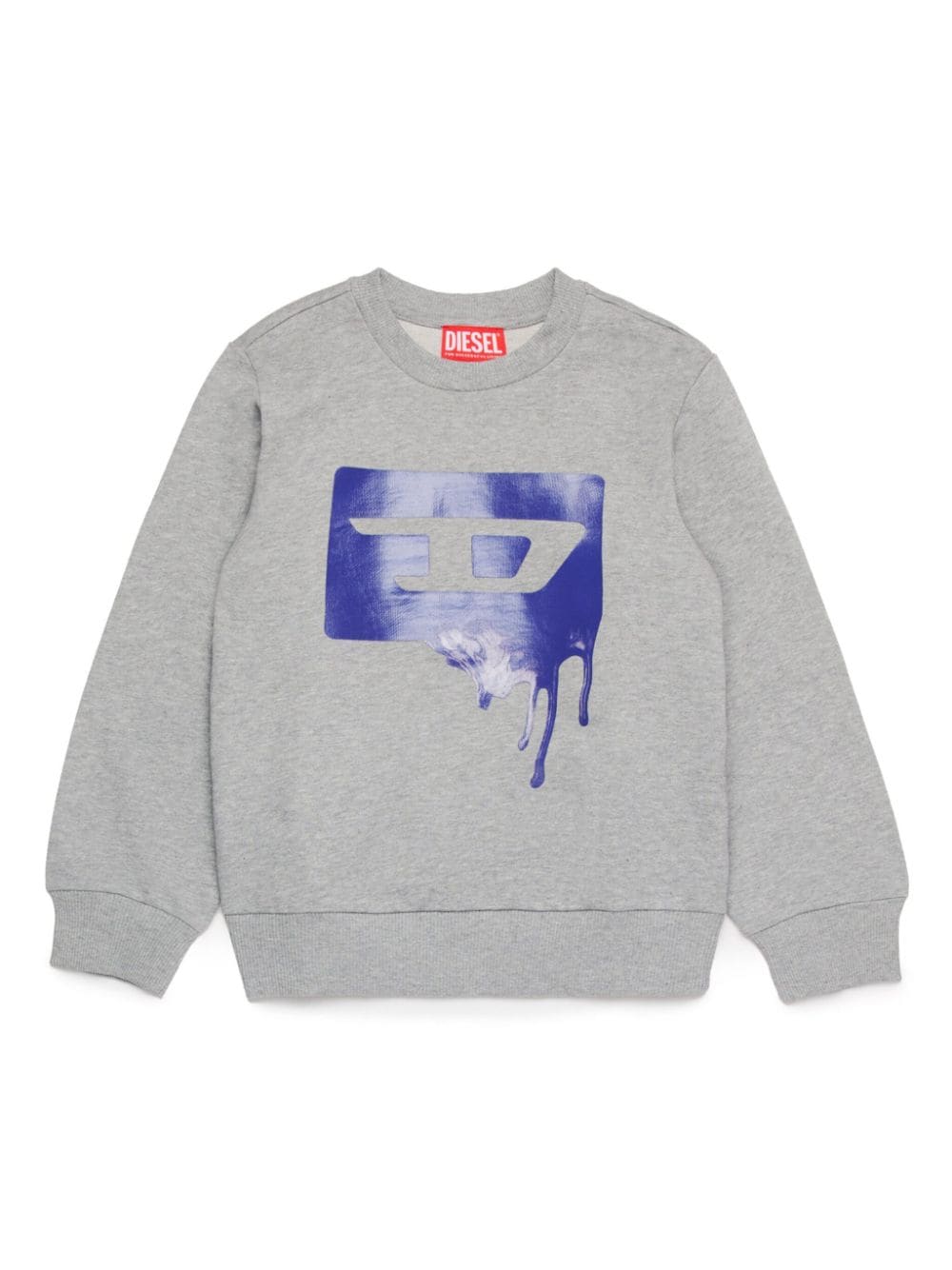 Diesel Kids logo-print cotton sweatshirt - Grey von Diesel Kids