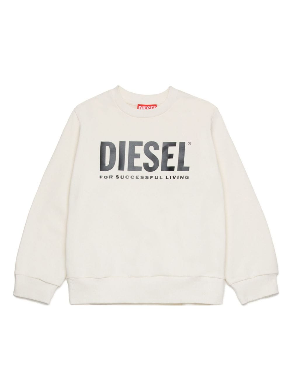 Diesel Kids logo-print cotton sweatshirt - Neutrals von Diesel Kids