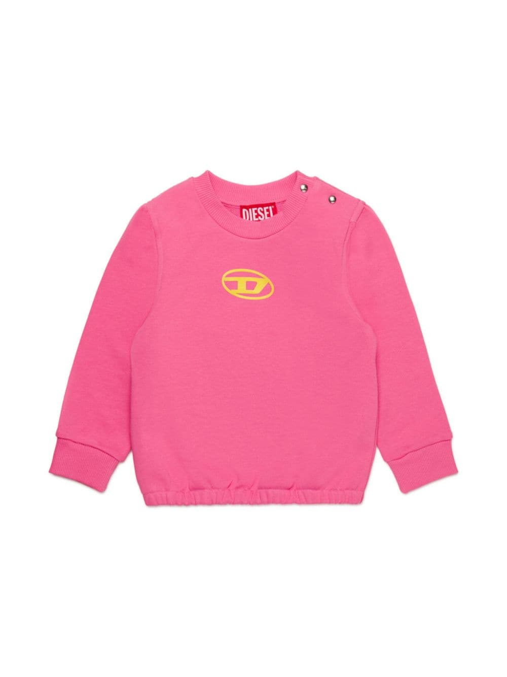 Diesel Kids logo-print cotton sweatshirt - Pink von Diesel Kids