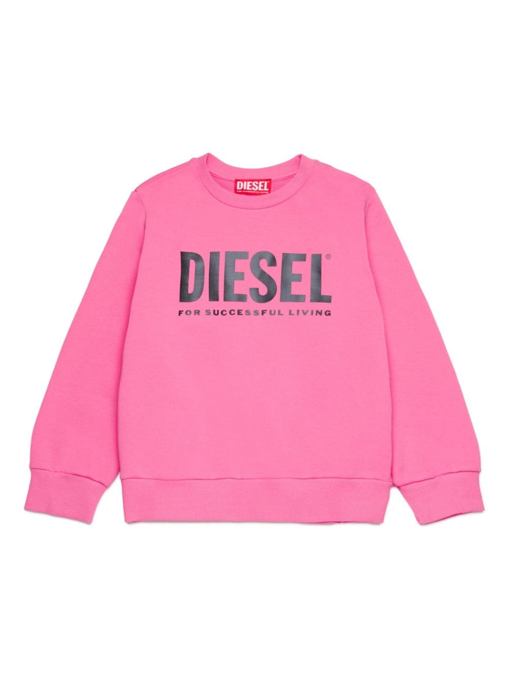 Diesel Kids logo-print cotton sweatshirt - Pink von Diesel Kids