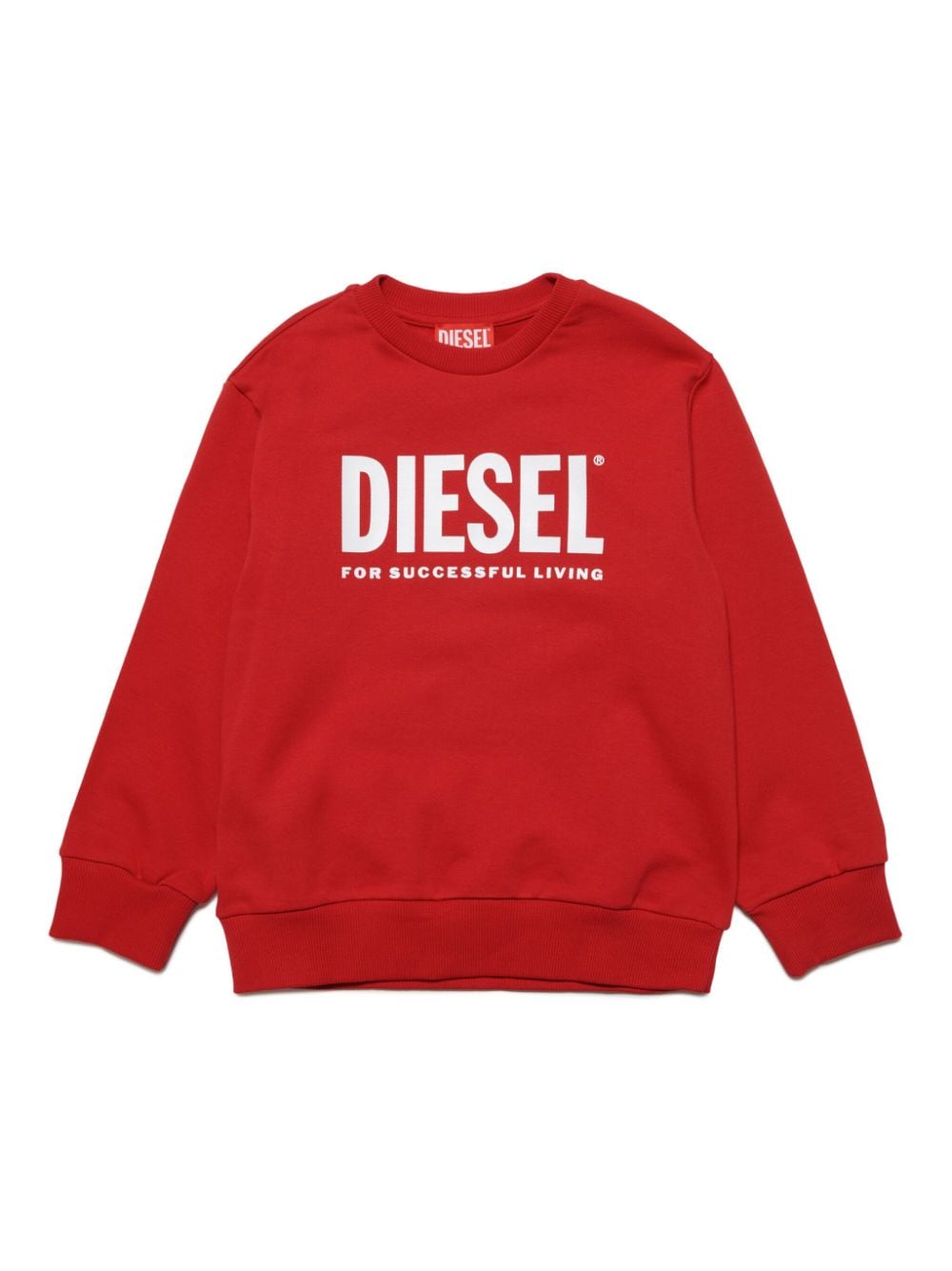 Diesel Kids logo-print cotton sweatshirt - Red von Diesel Kids