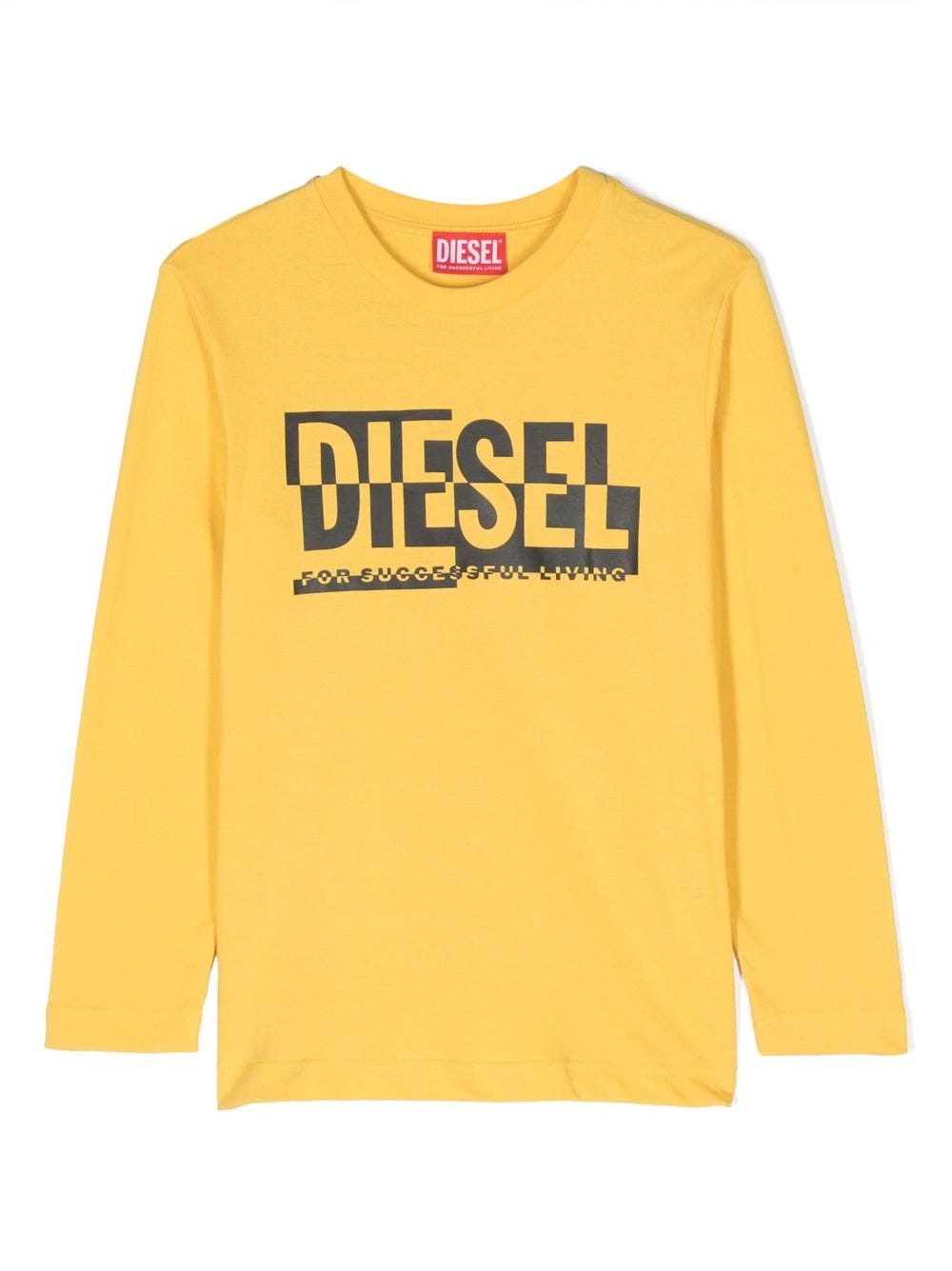 Diesel Kids logo-print long-sleeve T-shirt - Yellow von Diesel Kids