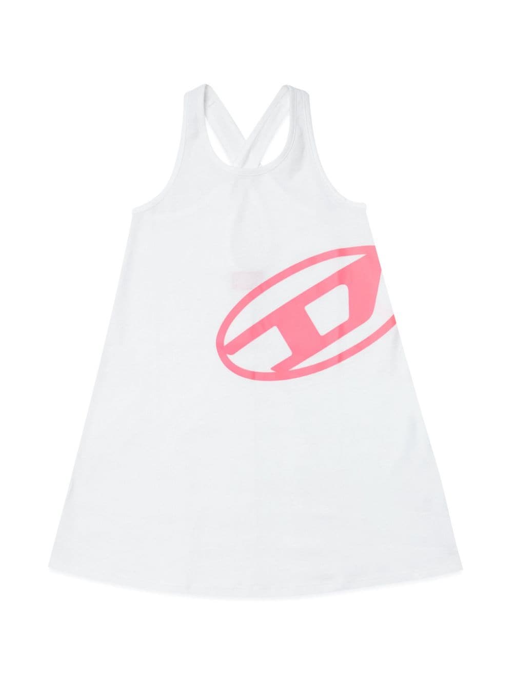 Diesel Kids logo-print cotton tank dress - White von Diesel Kids