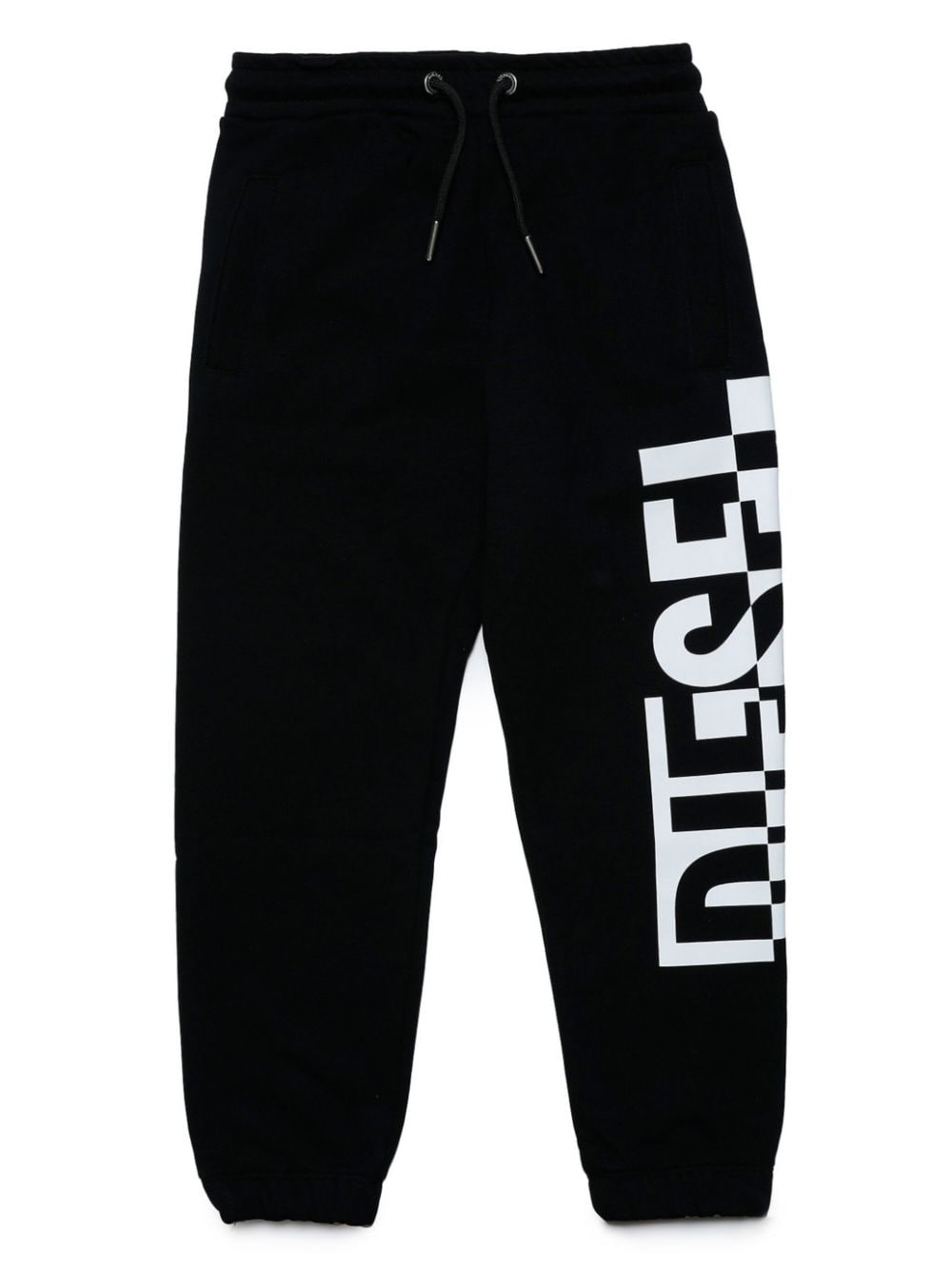 Diesel Kids logo-print cotton trousers - Black von Diesel Kids