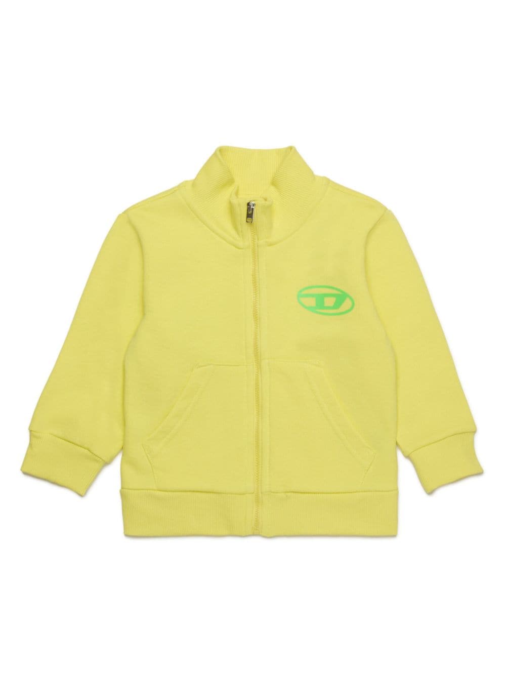 Diesel Kids logo-print cotton zipped sweatshirt - Yellow von Diesel Kids