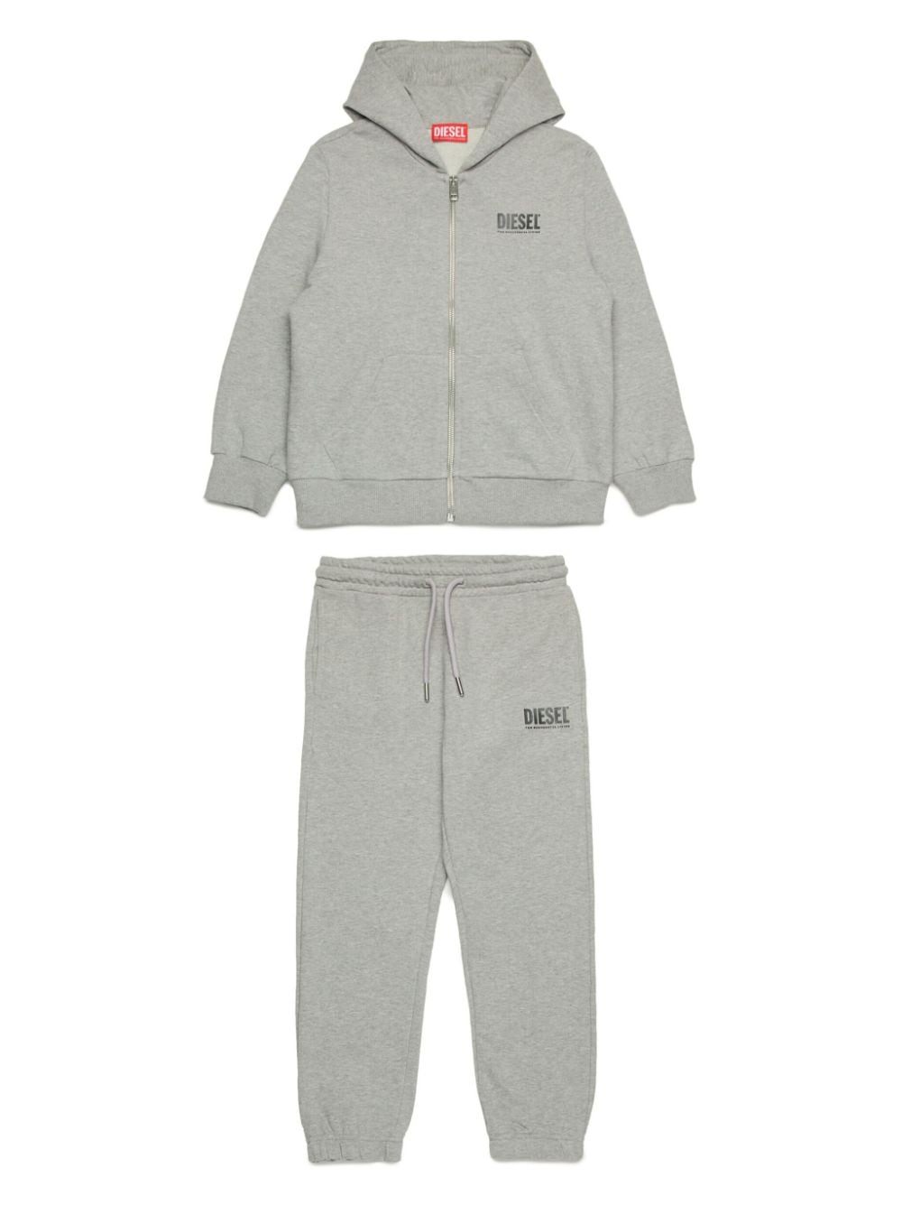 Diesel Kids logo-print fleece tracksuit - Grey von Diesel Kids