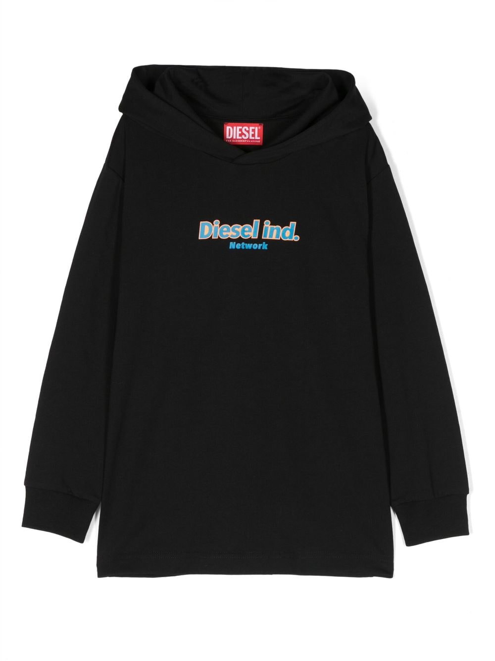Diesel Kids logo-print hoodie - Black von Diesel Kids