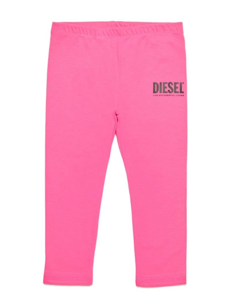 Diesel Kids logo-print jersey leggings - Pink von Diesel Kids