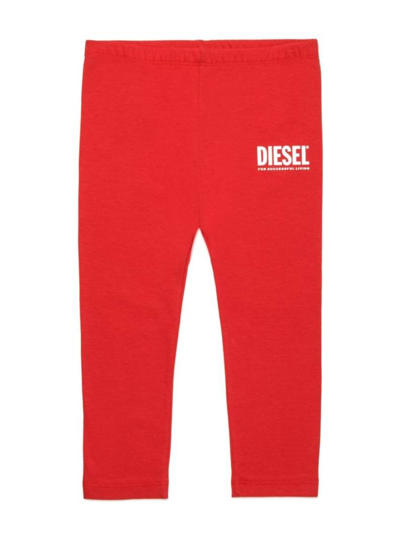 Diesel Kids logo-print jersey leggings - Red von Diesel Kids