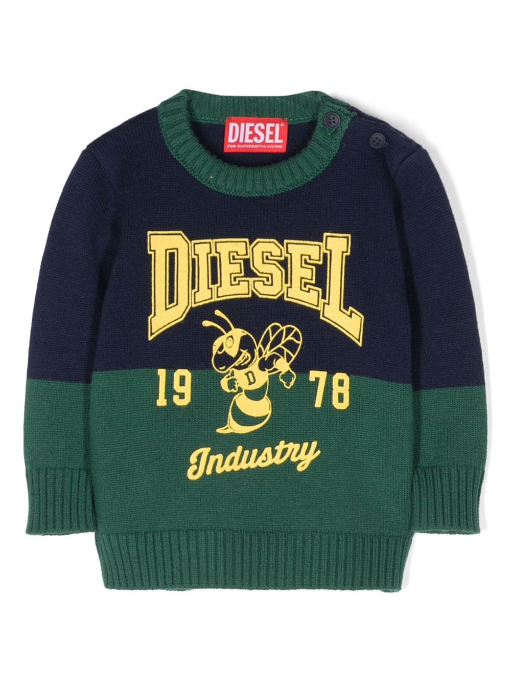Diesel Kids logo-print panelled sweatshirt - Green von Diesel Kids