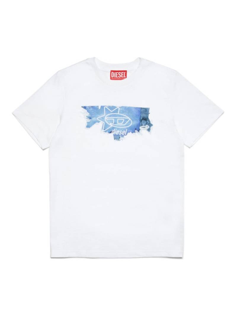 Diesel Kids loog-print cotton T-shirt - White von Diesel Kids