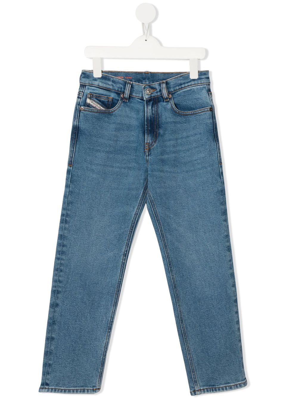 Diesel Kids mid-rise straight-leg jeans - Blue von Diesel Kids