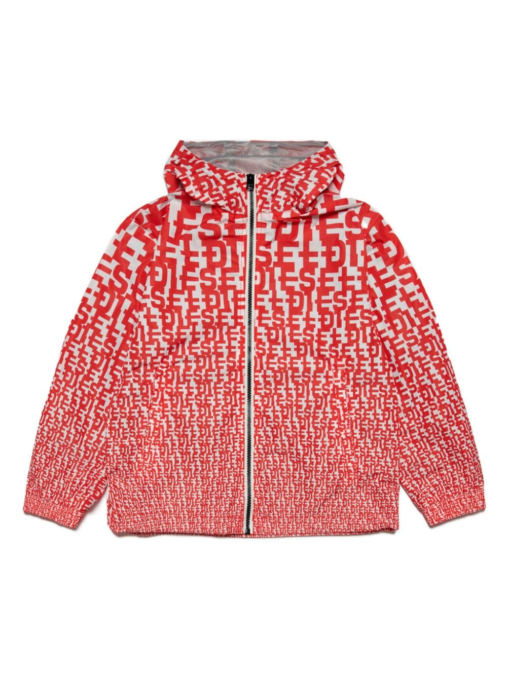 Diesel Kids monogram-print hooded jacket - Red von Diesel Kids