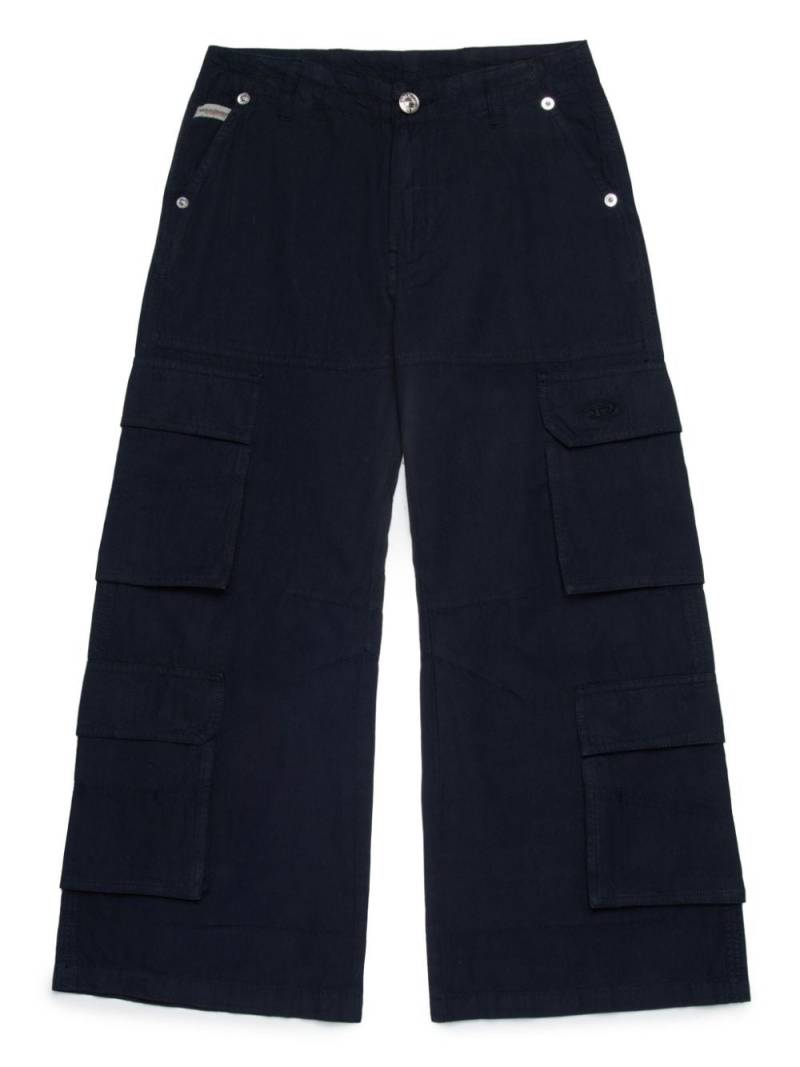 Diesel Kids poplin cargo trousers - Black von Diesel Kids