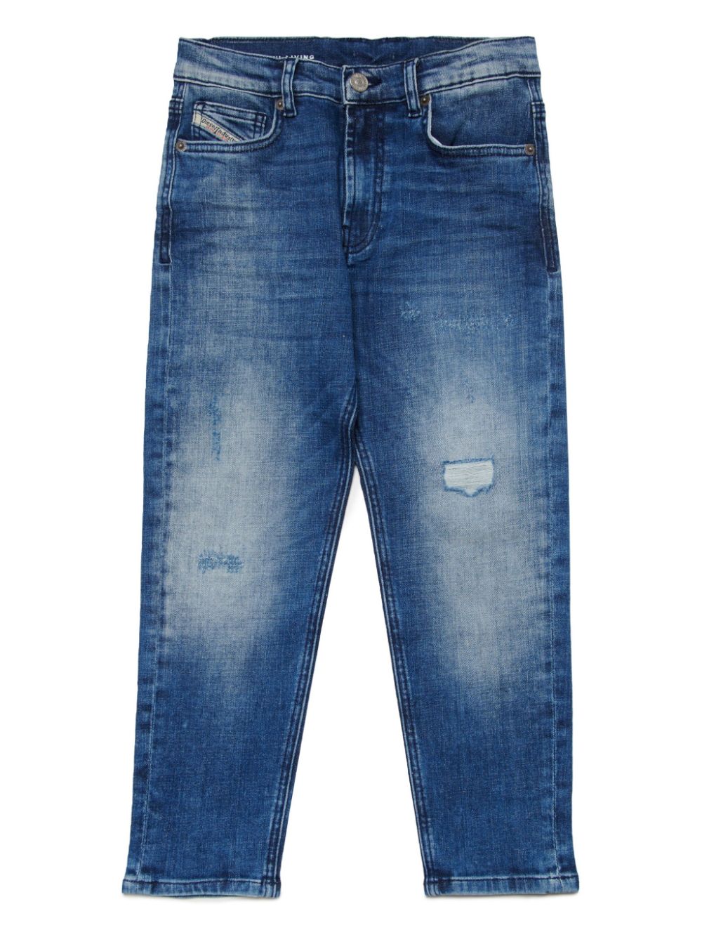 Diesel Kids straight-leg stretch-cotton jeans - Blue von Diesel Kids