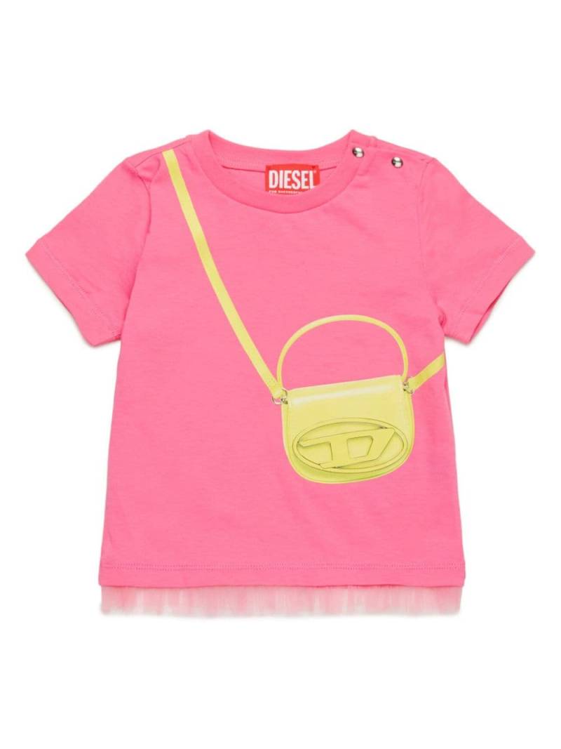 Diesel Kids trompe l'oeil-print cotton T-shirt - Pink von Diesel Kids