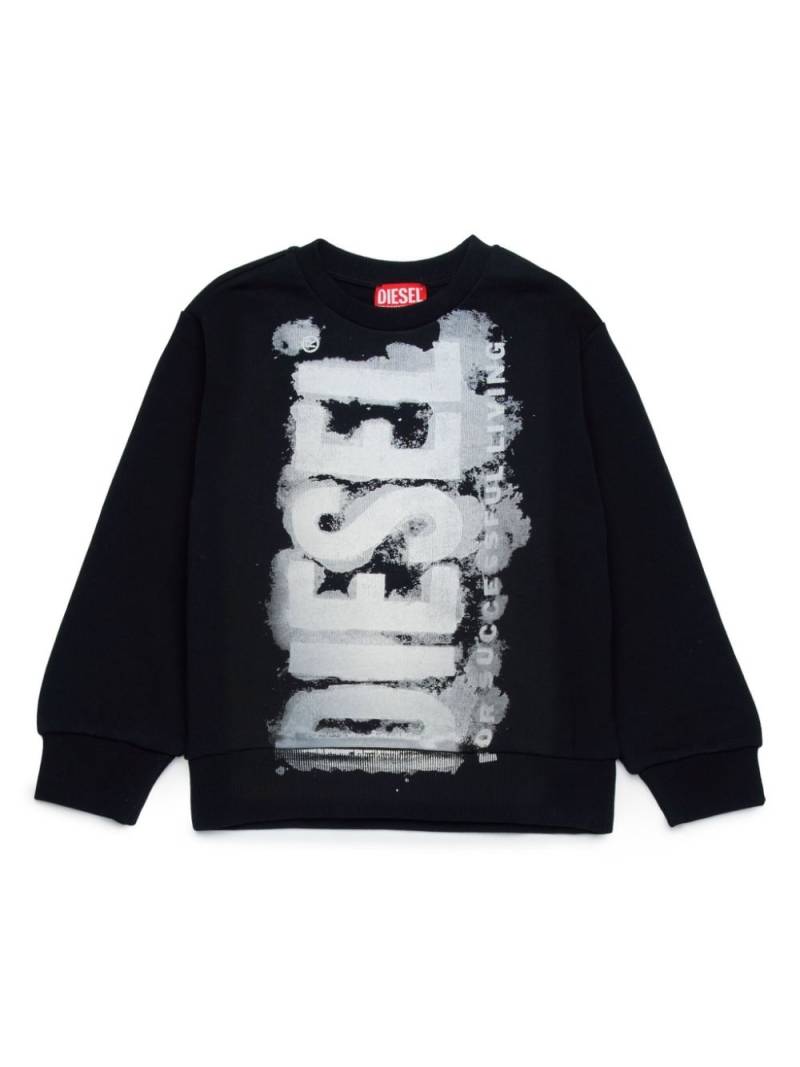 Diesel Kids crew-neck logo-print sweatshirt - Black von Diesel Kids
