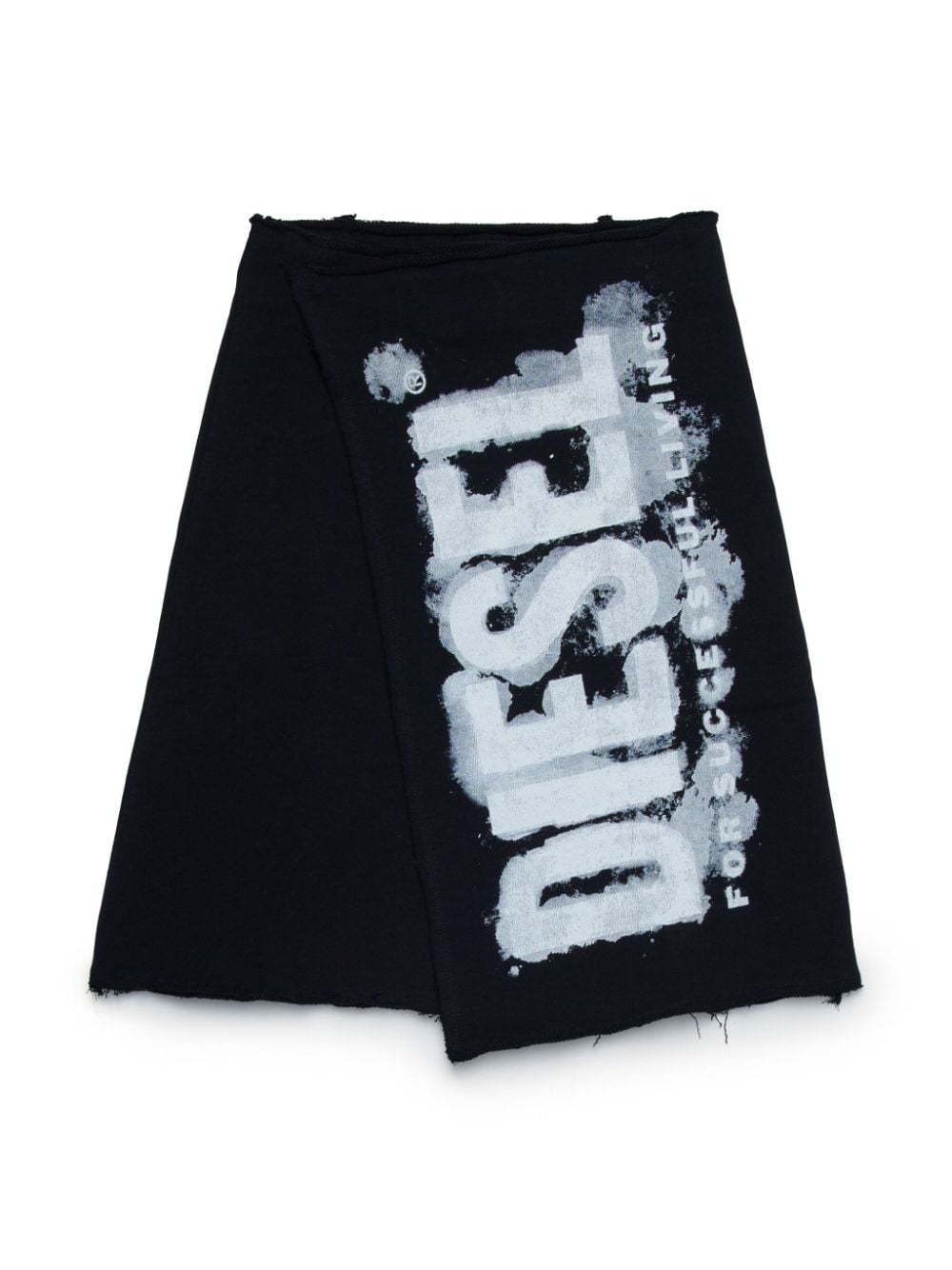 Diesel Kids watercolour-effect print wallet skirt - Black von Diesel Kids