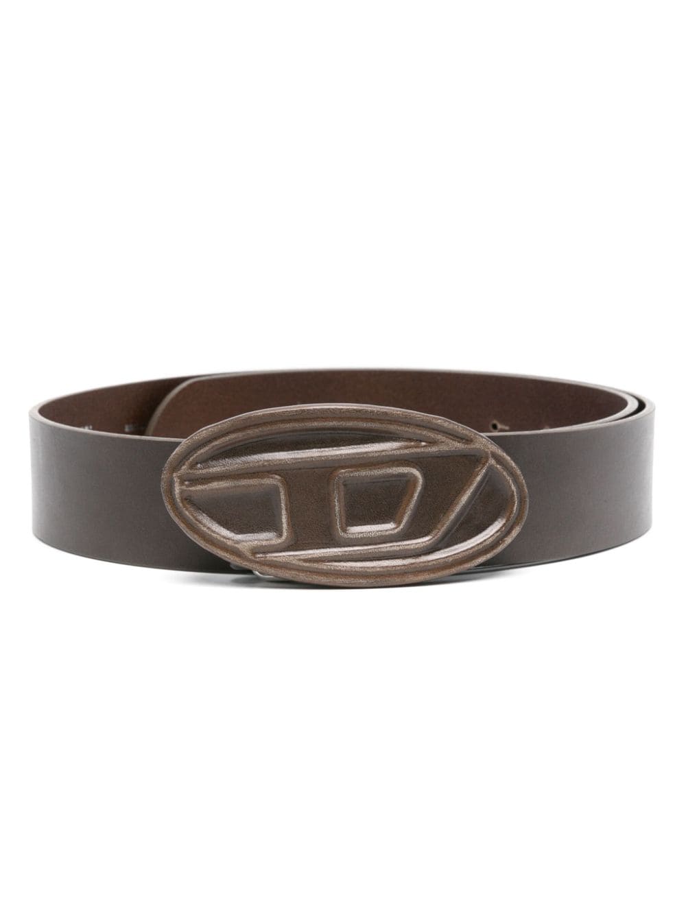 Diesel 1DR logo-buckle leather belt - Brown von Diesel