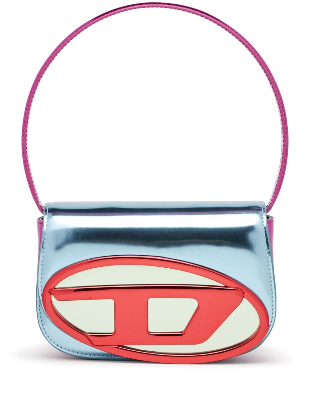 Diesel 1DR mirrored-finish shoulder bag - Blue von Diesel