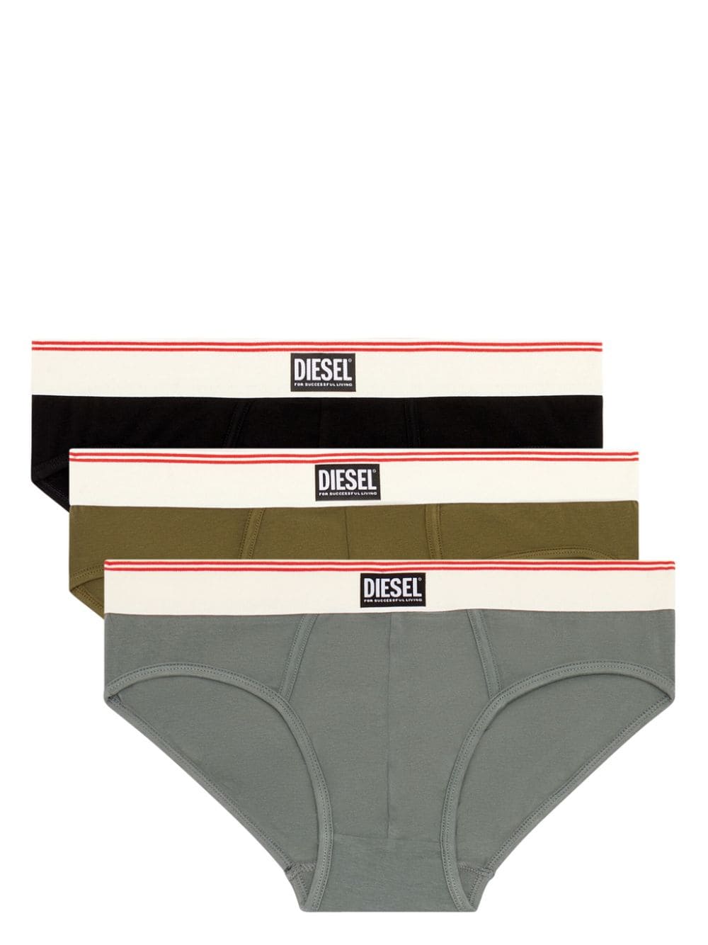 Diesel Andre cotton briefs (pack of three) - Grey von Diesel