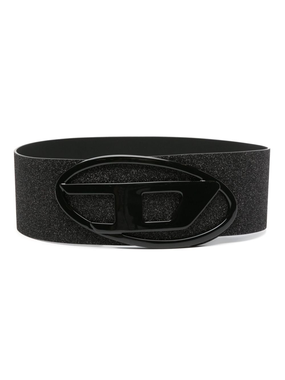 Diesel B-1dr 80 glitter wide belt - Black von Diesel