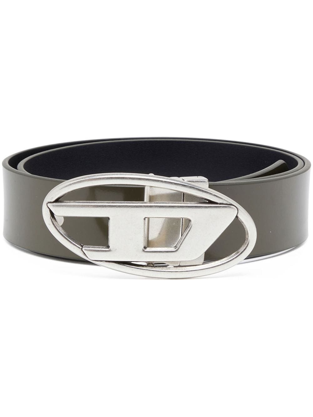 Diesel 1DR logo-buckle leather belt - Green von Diesel