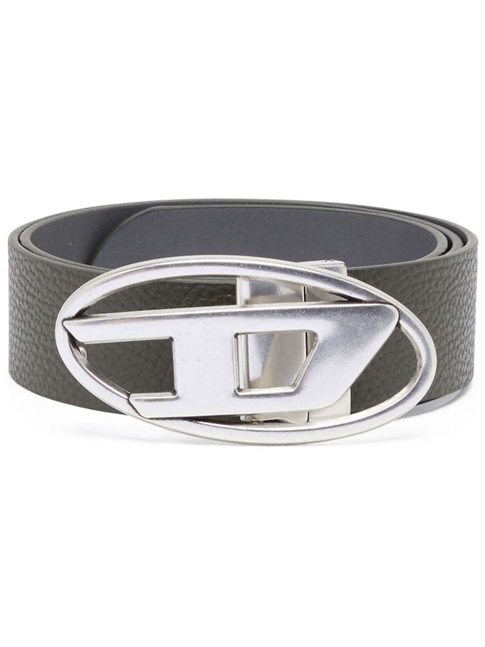 Diesel 1DR logo-buckle leather belt - Grey von Diesel