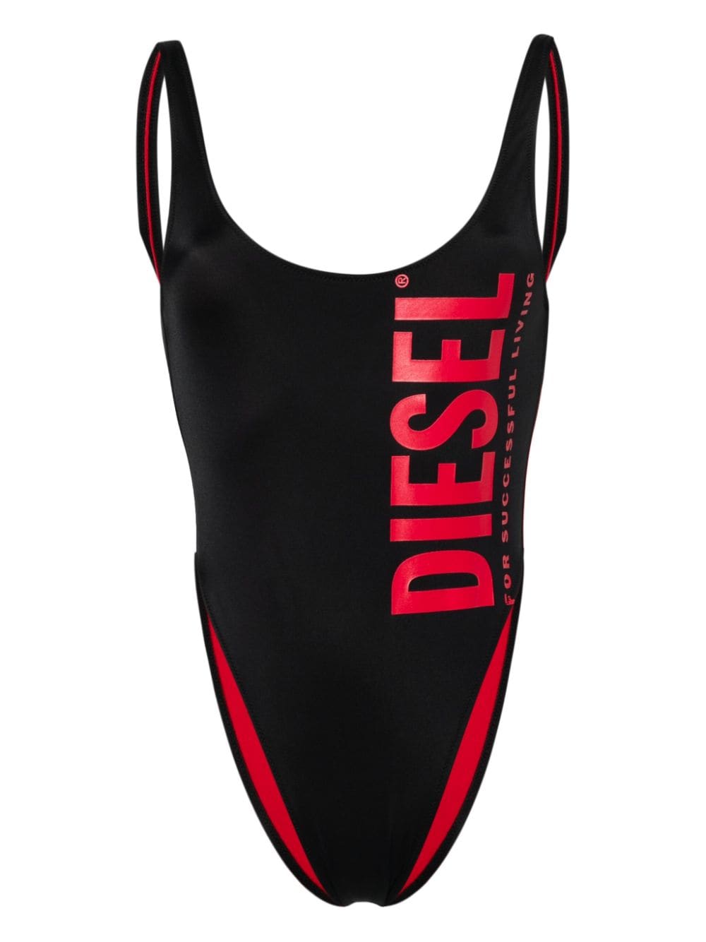 Diesel BFSW-Pamela logo-print swimsuit - Black von Diesel