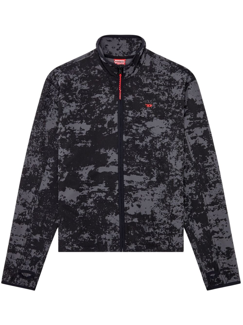 Diesel Amwt-Byron-Wt13 cloudy-print jacket - Black von Diesel