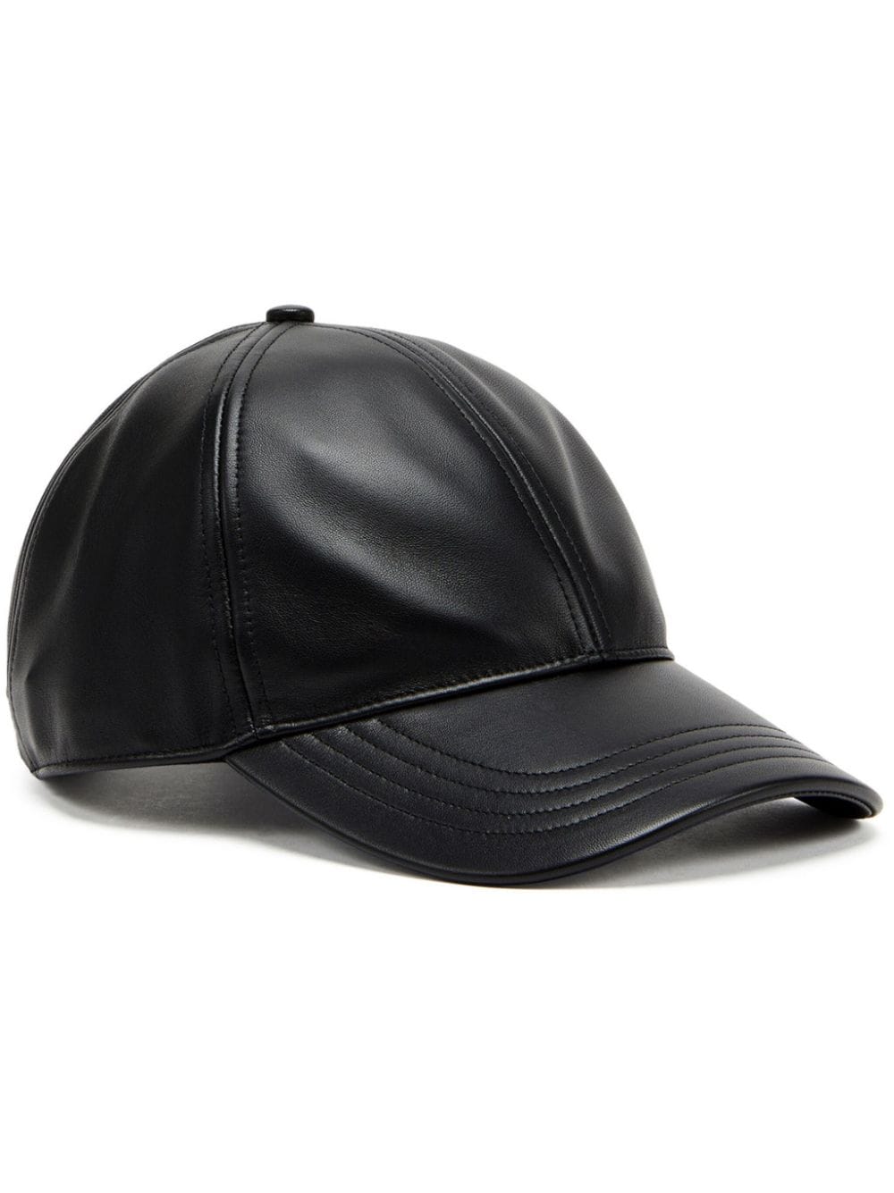 Diesel C-Bill leather baseball cap - Black von Diesel