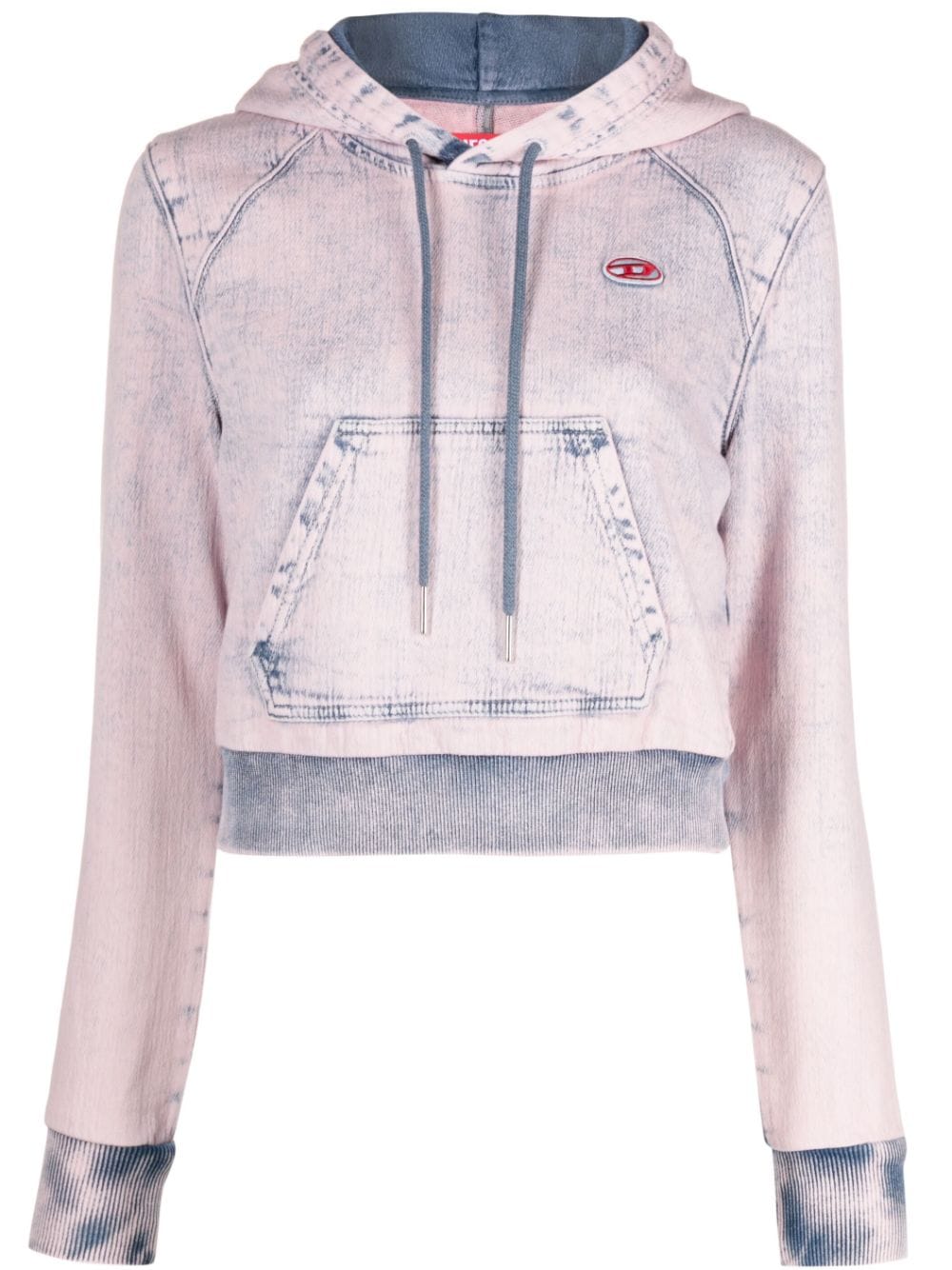 Diesel D-Angy denim hoodie - Pink von Diesel