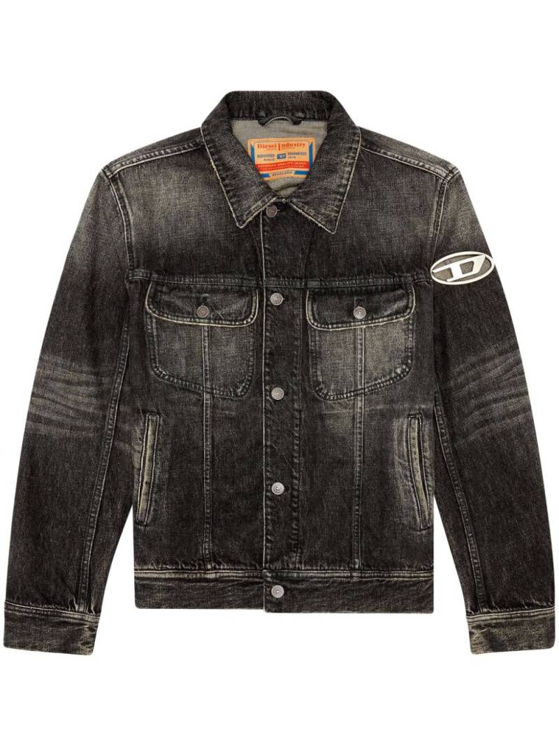 Diesel D-Barcy-S2 denim trucker jacket - Black von Diesel