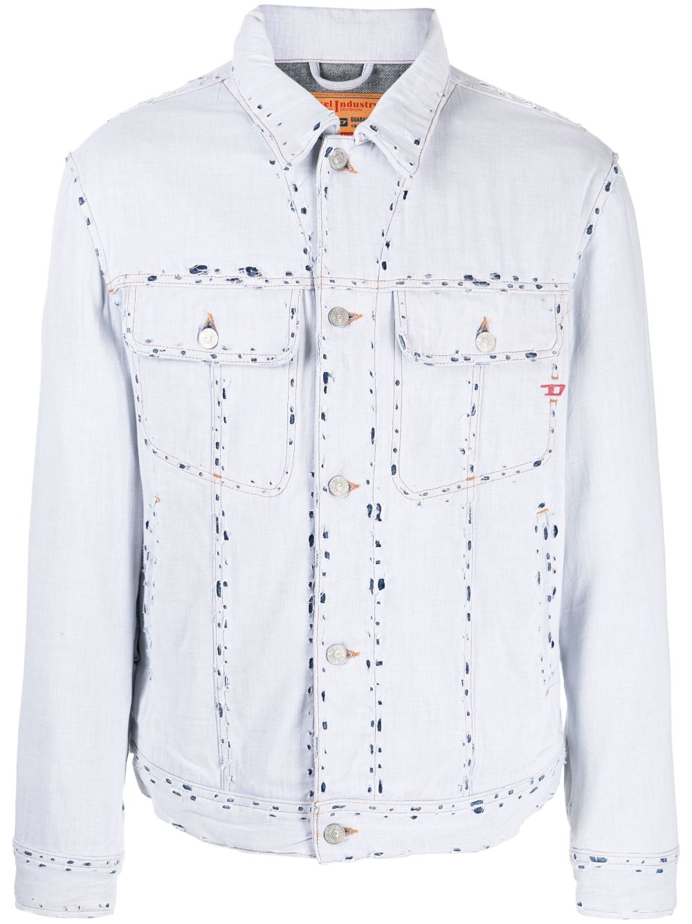 Diesel D-Barcy ripped denim jacket - Blue von Diesel