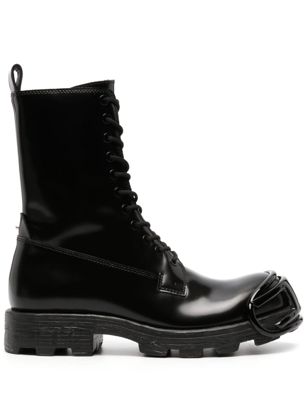 Diesel D-Hammer D lace-up leather boots - Black von Diesel