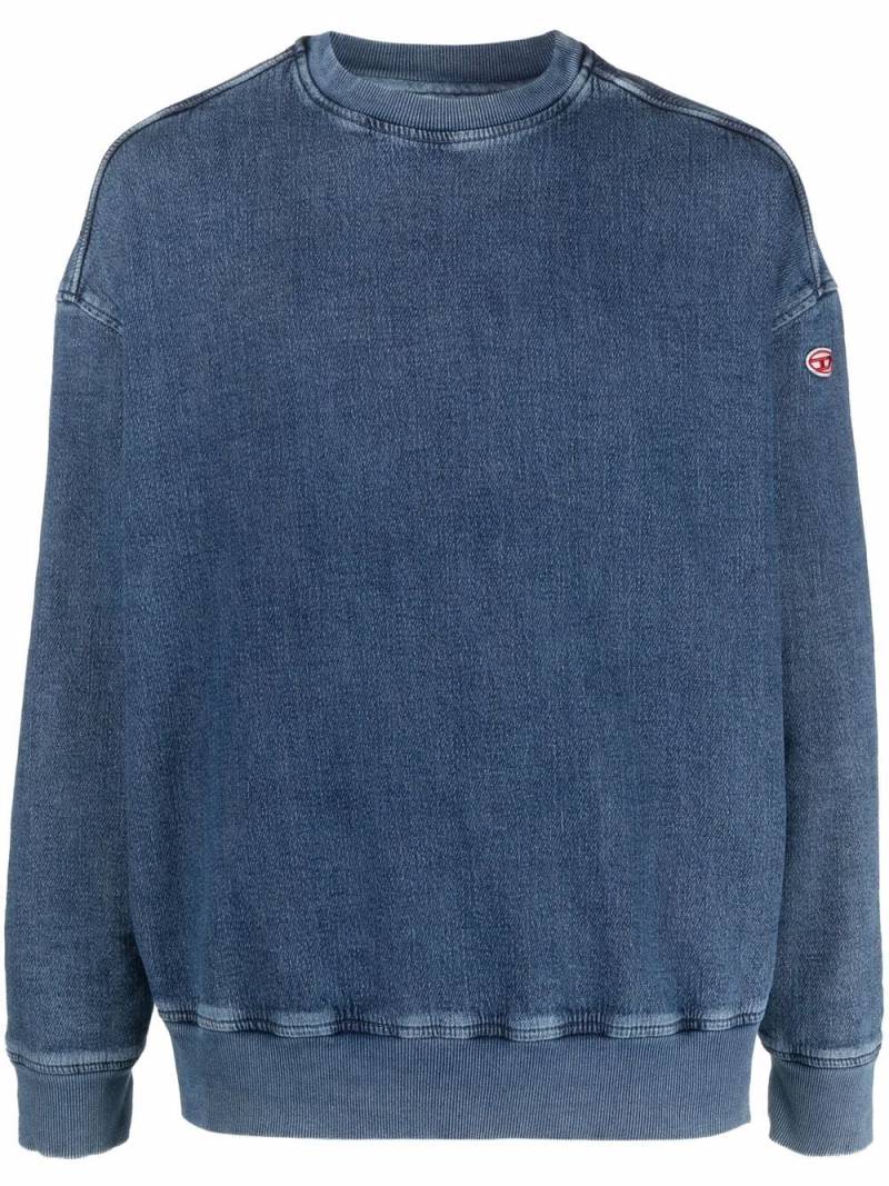 Diesel D-Krib washed-denim sweatshirt - Blue von Diesel