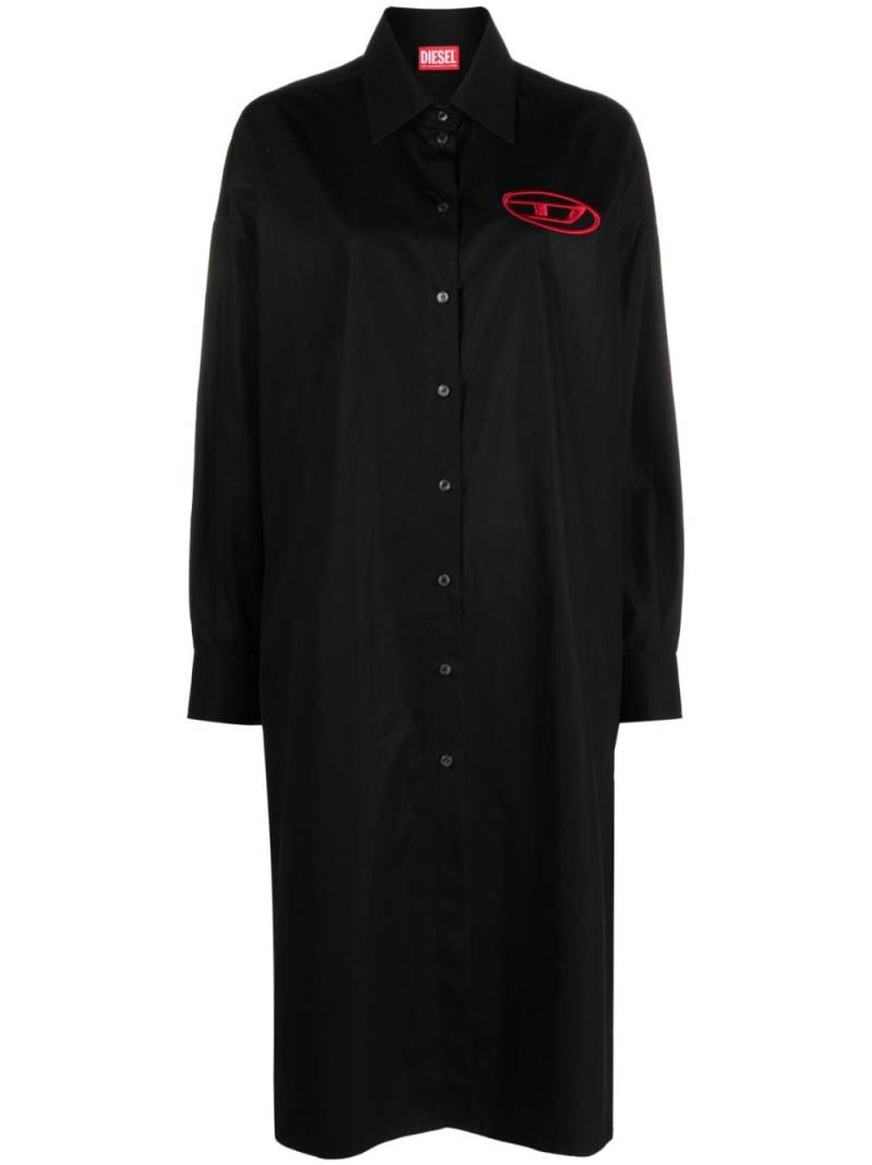 Diesel D-Lun cotton shirt dress - Black von Diesel