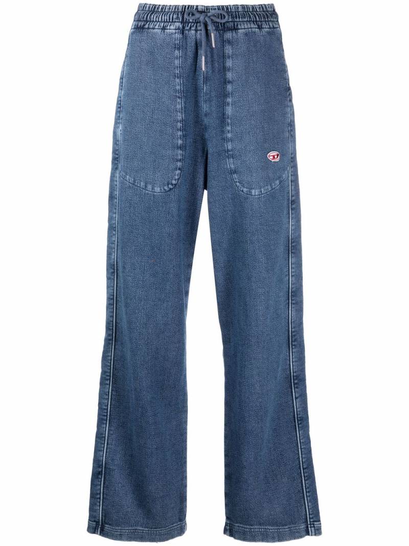 Diesel D-Martians Track 09C99 wide-leg jeans - Blue von Diesel