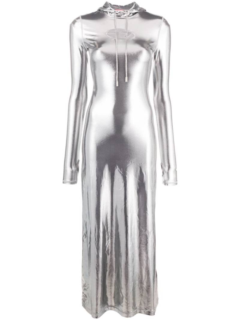 Diesel D-Mathilde L1 metallic-effect maxi dress - Grey von Diesel