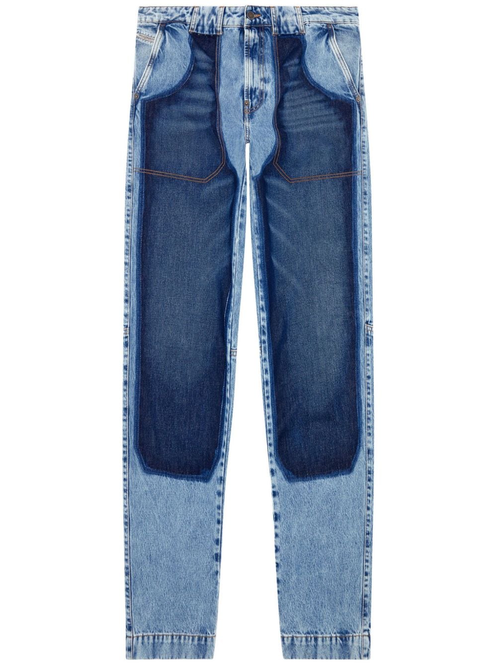 Diesel D-P-5-D 0ghaw mid-rise tapered jeans - Blue von Diesel