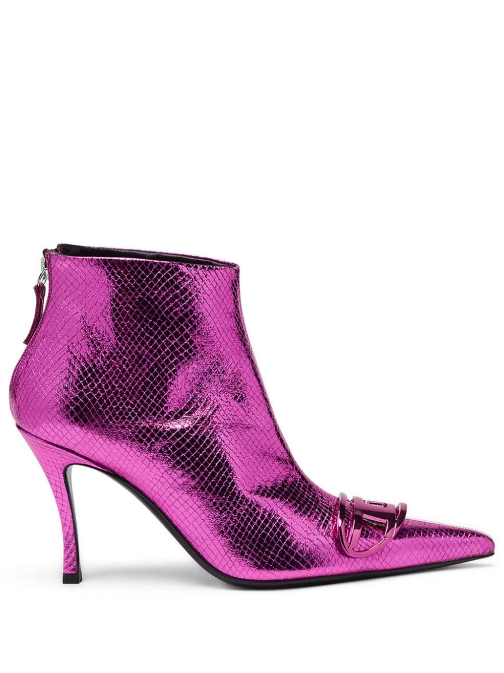 Diesel D-Venus 80mm leather ankle boots - Pink von Diesel